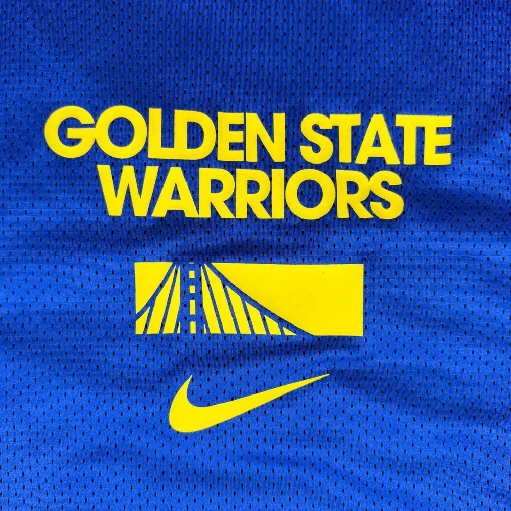 Nike Golden State Warriors Reversible Practice Jersey Mens Medium Blue Black NEW